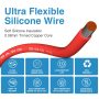 BNTECHGO 8 Gauge Silicone Wire Red 10 ft Ultra Flexible 8 AWG Stranded Tinned Copper Wire - Image 3
