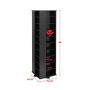 Black 4 -Sided Revolving Display Cabinet, Narrow CD Storage Cabinet, DVD Storage Cabinet with 36-Adjustable Shelves - Image 2