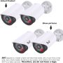 BNT Dummy Fake Camera, Surveillance Security CCTV Dome Camera, with One LED Light, Security Alarm Sticker Label (TC-W2), Security Camera Suitable for Indoor/Outdoor (2 Pack, White) - Image 3