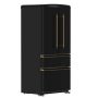Forno Appliances - 33 in. Wide Luigi 18 Cu. Ft. Counter-Depth French Door Refrigerator with Antique Brass Handles - Black - Image 2