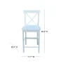 24 in. Alexa Pure White Counter Stool - Image 3