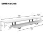 Dual Monitor Stand, Computer Monitor Riser for 2 monitors, 2 Tiers Wood Monit... - Image 3