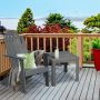 Acacia Wood Outdoor Adirondack Chair with Ergonomic Design - Image 6