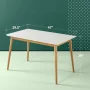 Desert Fields Jen 47" Indoor Wood Dining Table, Natural - Image 5