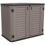 50 in. W x 29 in. D x 41 in. H HDPE Outdoor Storage Cabinet in Coffee (Shelves Not Included) - Image 5