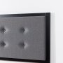 Zinus Barbara Upholstered Metal Headboard, King, Gray - Image 5