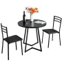 Kilwin 3-Piece Modern Round Dining Table Set with 2 Chairs, Space-Saving Kitchen & Breakfast Nook Dining Set, Compact Small Space Bistro Dining Room Table Set - Image 2