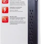 GE Pro 15-Amp Grounded 6-Outlet Surge Protector with 2 ft. Braided Extension Cord, Black - Image 3