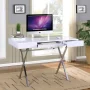 Room Designs Computer X Desk Black Gloss Modern Rectangle - Image 2