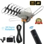 Zimtown 150Miles Outdoor TV Antenna Motorized Amplified HDTV High Gain 36dB UHF VHF - Image 1