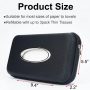 Sun Visor Tissue Holder, Zipper Napkin Holder, PU Leather Backseat Tissue Case for Car, Vehicle (Beige) - Image 2