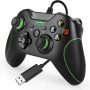 Controller for Xbox One,USB Wired PC Controller Gamepad Joystick for Xbox One S/X, Windows 7/8/10 with 7.2ft Cord, Dual-Vibration Turbo, Trigger Buttons - Black - Image 1