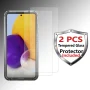 Galaxy A52 5G Case Clear, (2 Pack) Temerped Glass Screen Protector for Galaxy A52 5G 6.5" 2021, Njjex Crystal Clear Shock Absorption Technology Bumper Soft TPU Cover Case -Black - Image 2