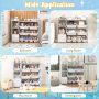 4-Tier Kids Bookshelf and Toy Storage Rack with 8 Toy Organizer Bins - Image 5