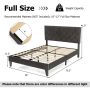 Full Size Upholstered Platform Bed with Tufted Headboard - Image 4