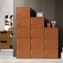 Hodedah 5-Shelf, 5-Door Multipurpose Cabinet, Cherry - Image 5