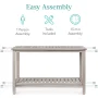 Best Choice Products 48in 2-Shelf Indoor Outdoor Wooden Console Table Multifunctional Buffet Bar Storage - Gray - Image 6