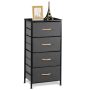 4 Drawer Fabric Dresser Storage Tower Organizer Unit for Bedroom Closet Hallway - Image 3