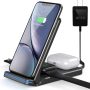 Wireless Charger, 3 in 1 15W Fast Charging Dock Stand for iPhone 14/13/12/11/Pro Max/XS/XR/X/8 Plus/8, Compatible with Apple Watch Series and AirPods 3/2/Pro (Black) - Image 4