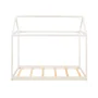 Gewnee Wood Twin Size Kids House Bed Frame,Montessori Floor Bed for Toddler,White - Image 2
