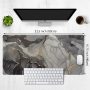 Desk Mat, Large Extended Gaming Mouse Pad XXL, Full Desktop Pad Black Grey Marble Stitched Edges Desk Pad Keyboard Mat for Computer, Laptop, Wireless Mouse, Men Mouse Mat 31.5x15.7 Inchs - Image 2