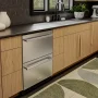 KitchenAid - 4.4 Cu. Ft. Undercounter Double-Drawer Refrigerator - Black Cabinet/Stainless Steel Doors - Image 3