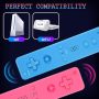 Yosikr Remote Controller for Wii/Wii U, with Silicone Case and Wrist Strap (2 Pack, Pink and Blue) - Image 4