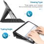 BuKoor iPad Pro 12.9 inch Case 6th/5th/4th/3rd Generation with Pencil Holder PU Leather Pocket Folio Smart Stand Shockproof for 2022/2021/2020/2018 iPad Pro 12.9 Cover(Black) - Image 6
