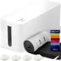 Large Cable Management Box, Cord Organizer to Hide Power Strip, Extension Cord, Surge Protector | Cord Hider Safe Box for Desk Organizers, Gaming PC, Computer, TV | White, Black Edition by Tokye® - Image 1
