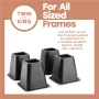 Simplify 6 inch Durable Plastic Bed Risers 4 Pack in Black, 2.75 lb - Image 2