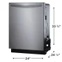 Frigidaire - Gallery 24" Top Control Stainless Steel Tub Built-In Dishwasher with CleanBoost Technology, 45 dBA - Stainless Steel - Image 4