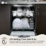 LG - FlushFit 24" Top Control Smart Built-In Stainless Steel Tub Dishwasher with 3rd Rack, 1 Hour Wash & Dry Cycle and 42dBA - Stainless Steel - Image 3