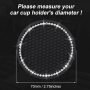 yousheng 2PCS Bling Car Cup Coaster, Universal Vehicle Bling Holder Insert,2.75 inch Rhinestone Anti Slip Silicone Insert,Suitable for Most Car Interior,Best Gift Car Bling for Women, Black, 2 Pack - Image 3