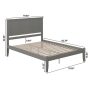 Madison White Solid Wood Frame King Platform Bed - Image 3