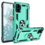 TJS for Samsung Galaxy A71 5G Case (Not Fit Galaxy A71 4G/Galaxy A71 5G UW), with Tempered Glass Screen Protector Impact Resistant Defender Metal Ring Magnetic Support Protector Armor Cover (Teal) - Image 1