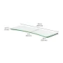 GLASSLINE 23.6 in. x 6/8 in. x 0.31 in. Clear Glass Concave Shelf without Brackets - Image 2