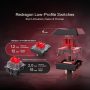 Redragon K618 PRO 3-Mode Wireless RGB Mechanical Keyboard, BT/2.4Ghz/Wired Low Profile Win/Mac Gaming Keyboard w/Ultra-Thin Design, Dedicated Media Control & Linear Red Switch - Image 6