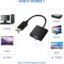 Display Port to VGA, EEEkit Gold-Plated DisplayPort to VGA Converter Adapter (Male to Female) for Computer, Desktop, Laptop, PC, Monitor, Projector, HDTV, HP, Lenovo, Dell, ASUS and More - Image 2