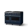 Viking - 48 in. Wide 6 Burner Pro 5 Series 6.1 Cu. Ft. Freestanding Sealed Burner LP Gas Convection Range w. Griddle - Slate Blue - Slate Blue - Image 2