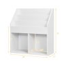 Kids Wooden Bookshelf Bookcase Children Toy Storage Cabinet Organizer - White - Image 3