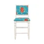 The Pioneer Woman Callie Vintage Floral Counter Height Stools Made With Solid Wood Frame, Set of 2, Teal - Image 4