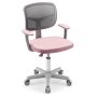 Gymax Kids Desk Chair Adjustable Height Children Study Chair w/ Auto Universal Casters Pink - Image 1