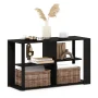 Furinno Romain Narrow Coffee Table with Shelves, Espresso/Black - Image 4