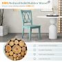 Set of 2 Wooden Dining Chairs Mid Century Farmhouse Retro Kitchen Chairs - Image 6