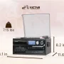 Victor VWRP-4200 Cosmopolitan 8-in-1 Turntable Music Center with 3-Speed Record Player, CD/MP3/Cassette Player, AM/FM Radio, Dual Bluetooth in & Out, USB Playback & Recording - Image 2