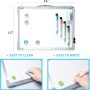 TSJ OFFICE Small White Board - 12 x 16 Inches 4 Sides Portable Whiteboard Mini Foldable Magnetic Desktop Easel for Students, Tabletop Memo with 4 Hooks for Wall Hanging Office, School, Home - Image 6