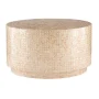 Mina 29.92 in. Gold Round Resin Top Capiz Shell Coffee Table - Image 1