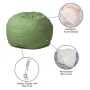 Emma + Oliver Small Solid Green Refillable Bean Bag Chair for Kids and Teens - Image 5