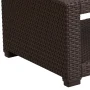 Flash Furniture Chocolate Brown Faux Rattan Coffee Table - Image 6