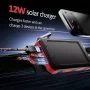 Solpowben 20000mAh Solar Power Bank Compatible for Cell Phone iPhone, Outdoor Portable Charger with Dual 5V USB Ports, 2 Flashlights & Digital Compass(Red) - Image 2